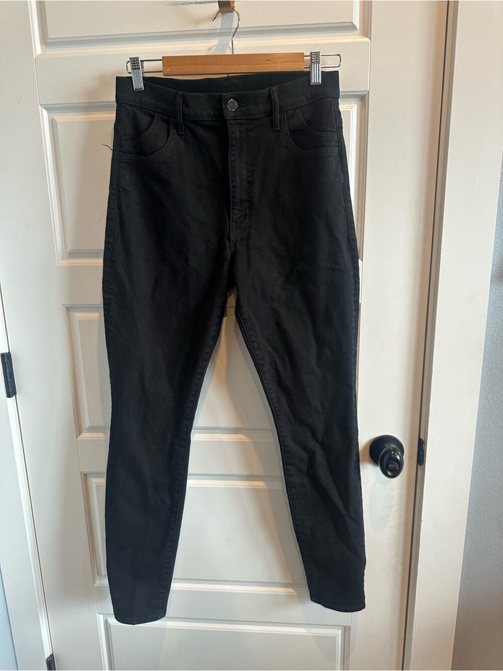 MOTHER 30 The Stash Swooner Black Skinny Jeans Women's Premium Designer Denim